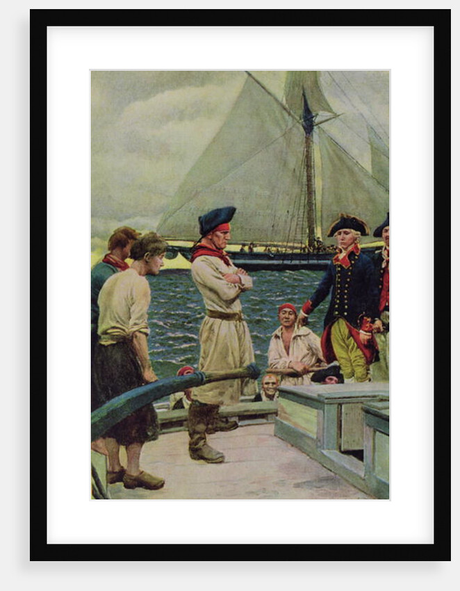 An American Privateer taking a British prize, 1908 by Howard Pyle