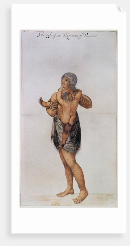 Indian Woman and Baby of Pomeiooc by John White