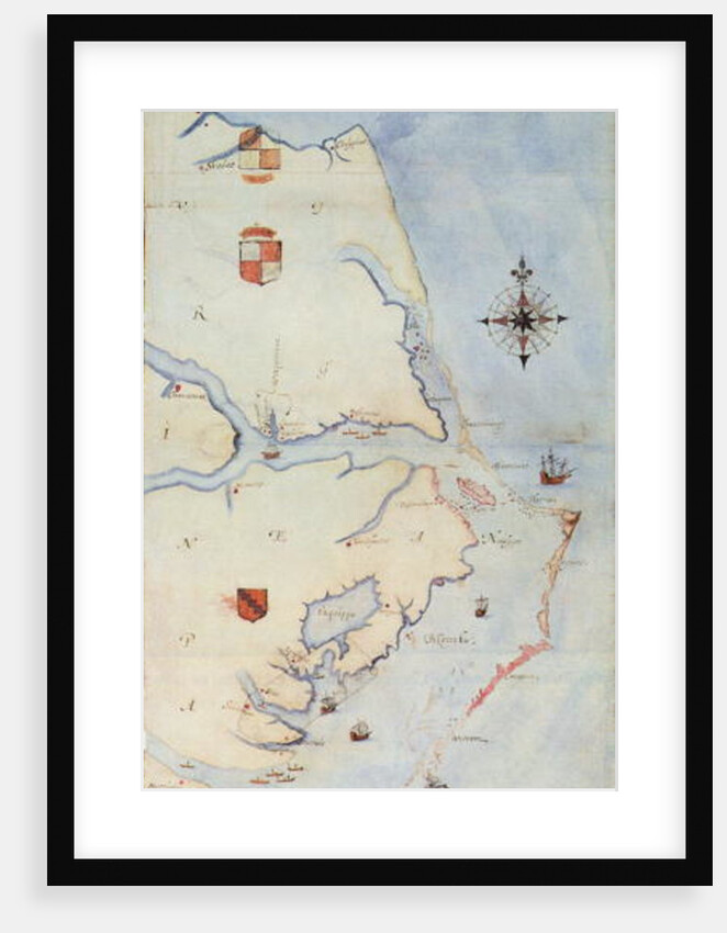 Map of Raleigh's Virginia by John White