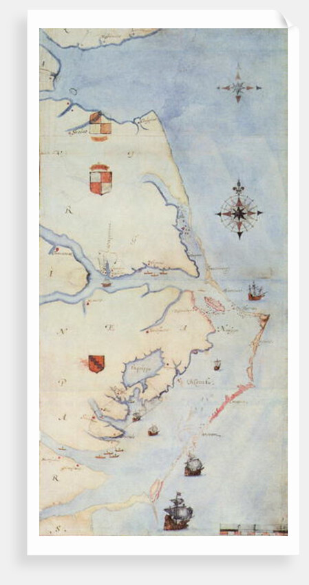 Map of Raleigh's Virginia by John White