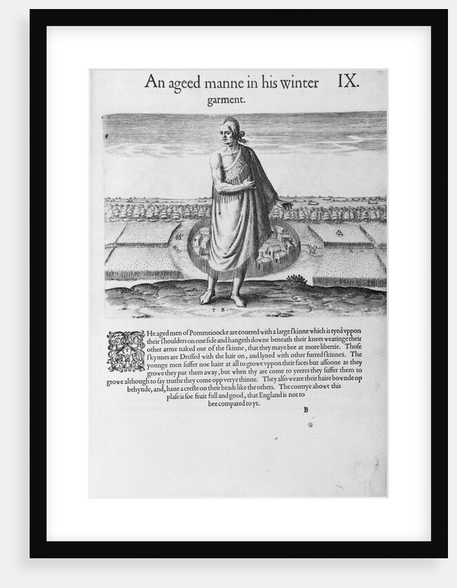 Old Indian Man in his Winter Garment by John White