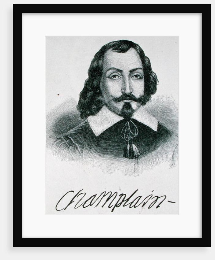 Samuel de Champlain illustration from Volume IV of 'Narrative and Critical History of America', 1886 by English School