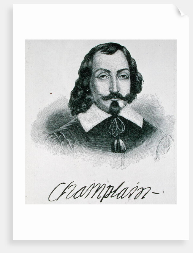 Samuel de Champlain illustration from Volume IV of 'Narrative and Critical History of America', 1886 by English School