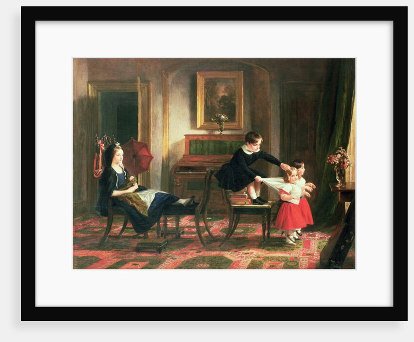 Children playing at coach and horses, 19th century by Charles Robert Leslie