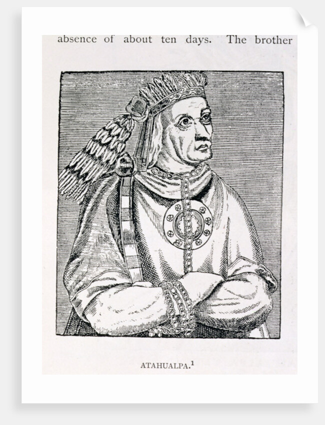 Portrait of the Last Inca Chief, Atahualpa by English School