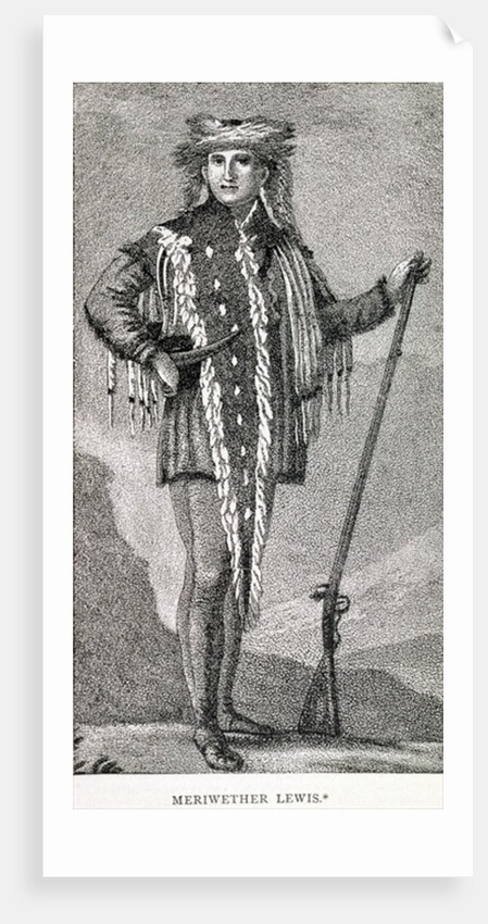 Portrait of Meriwether Lewis engraved by Stuckland, published in the Analectic Magazine, 1815 by American School