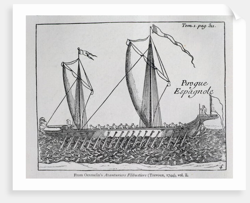 Spanish Ship, from Oexmelin's Buccaneer Adventurers, vol ii, Trevoux, 1744 by French School