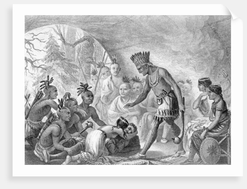 Captain Smith rescued by Pocahontas, 1607 by Asa Coolidge (after) Warren