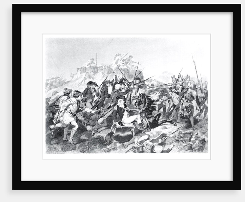 Battle of Saratoga - General Arnold Wounded in the Attack on the Hessian Redoubt, 17th October 1777 by American School
