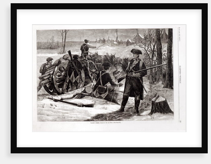 Winter Scene at the Continental Army Encampment at Valley Forge, Pennsylvania, 1780 by Julian Scott (after)