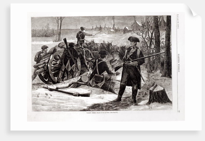 Winter Scene at the Continental Army Encampment at Valley Forge, Pennsylvania, 1780 by Julian Scott (after)