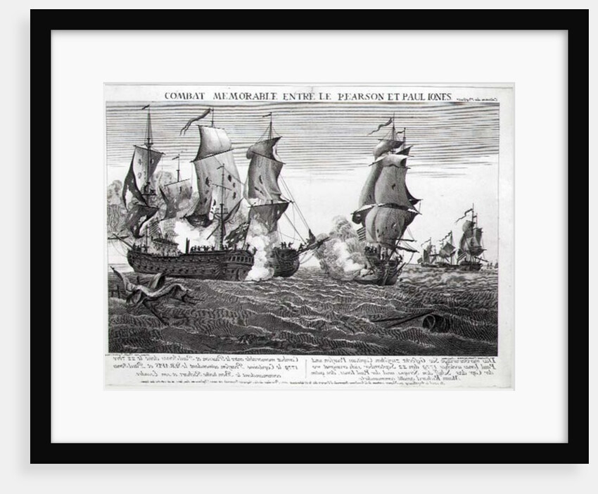 The Memorable Combat Between Captain Pearson, the Commander of 'The Serapis' and John Paul Jones, Commander of 'Le Bonhomme Richard', 22nd September 1779 by Richard (after) Paton