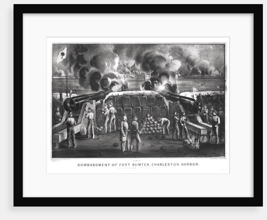 Bombardment of Fort Sumter, Charleston Harbour from Fort Moultrie, 12th & 13th April 1861, pub. by Currier and Ives by American School