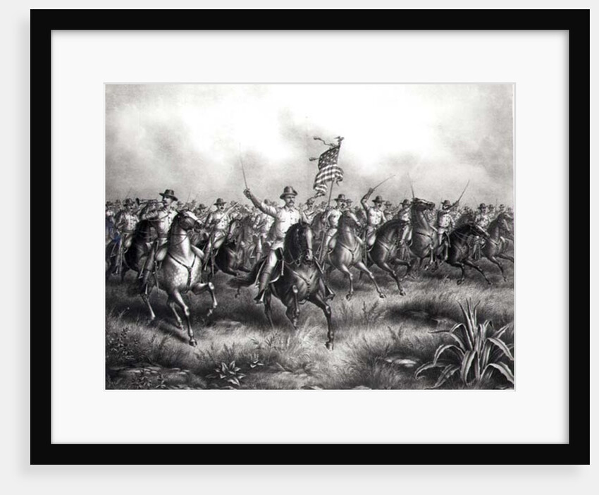 Rough Riders: Colonel Theodore Roosevelt, US Commander at San Juan Hill, Santiago, Cuba, 1898 by American School