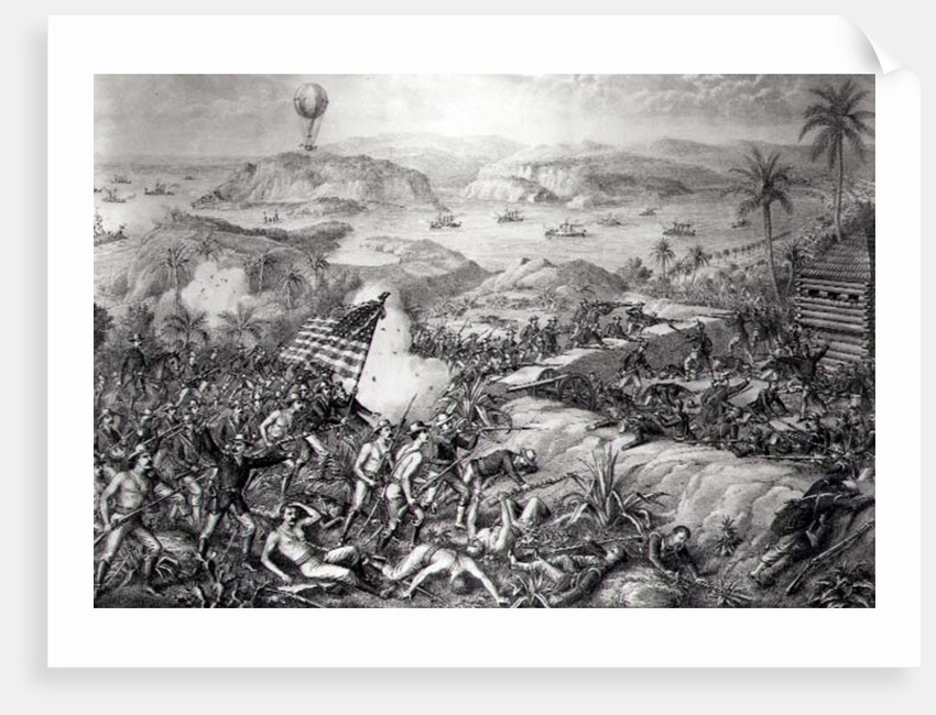 The Capture of El Caney, El Paso and Fortifications of Santiago, July 1898 by American School