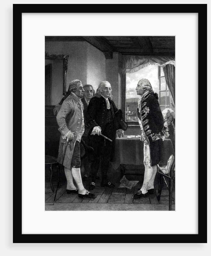 The Peace Conference on Staten Island, Interview between Lord Howe and the Committee of Congress, 11th September 1776 by Alonzo Chappel (after)