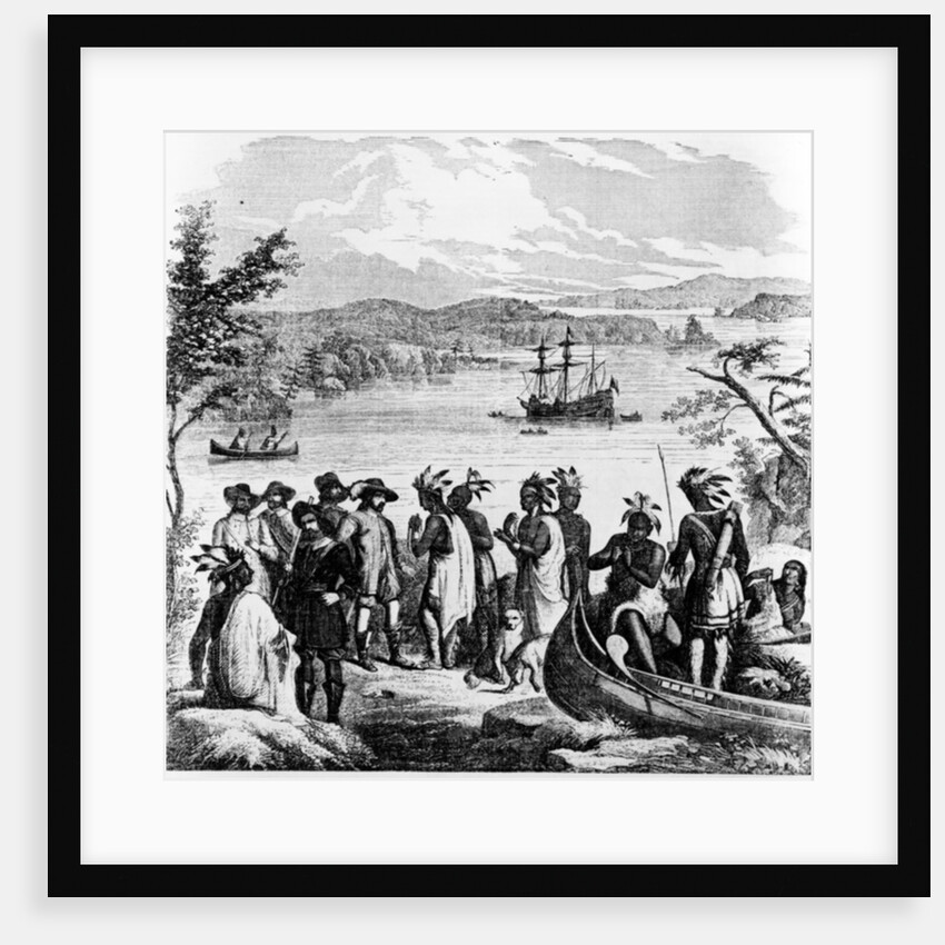 Henry Hudson Descending the Hudson River by American School