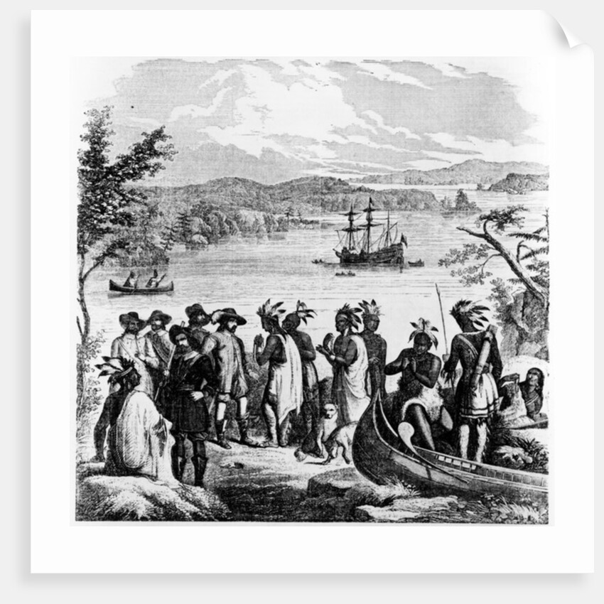 Henry Hudson Descending the Hudson River by American School