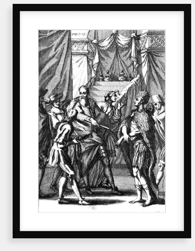 Cortes and Montezuma II made prisoner in 1519, 1691 by American School
