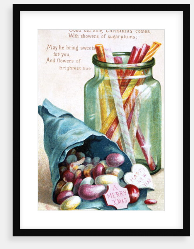 Christmas Sweets, Victorian postcard by English School