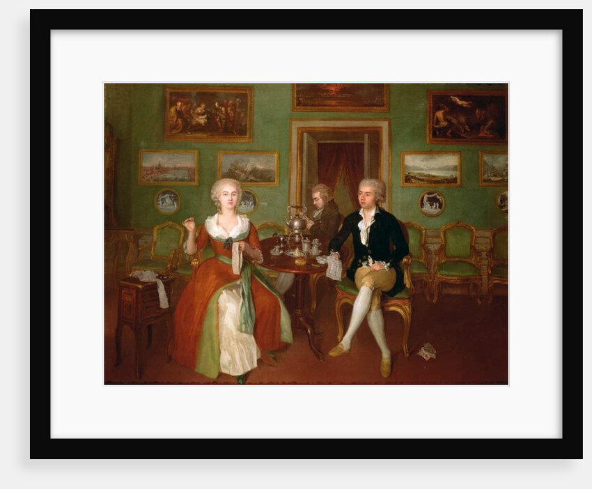 View of a drawing room, c.1780 by Philip Reinagle