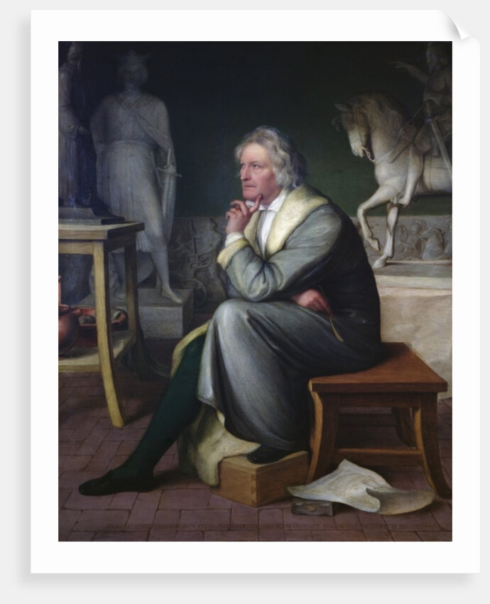 Bertel Thorvaldsen in his studio at Rome, 1834 by Eduard von Heuss