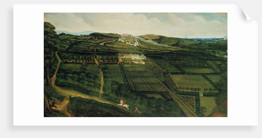 A Distant View of Corfe Castle by P. Danckerts