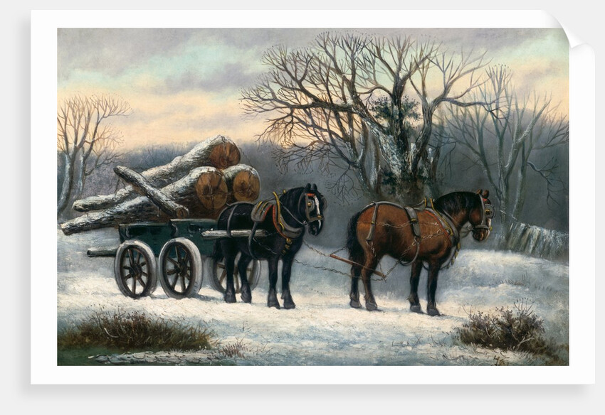 The Timber Wagon in Winter by Anonymous Anonymous