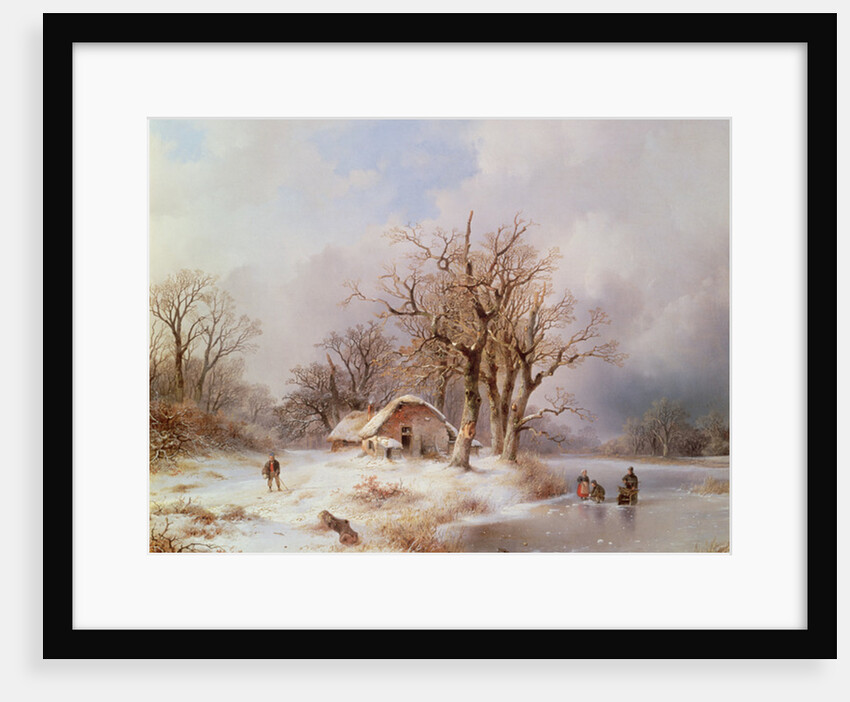 Winter landscape by Remigius van Haanen