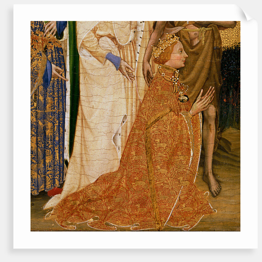 Richard II Presented to the Virgin and Child by his Patron Saint John the Baptist and Saints Edward and Edmund, c.1395-99 by Master of the Wilton Diptych