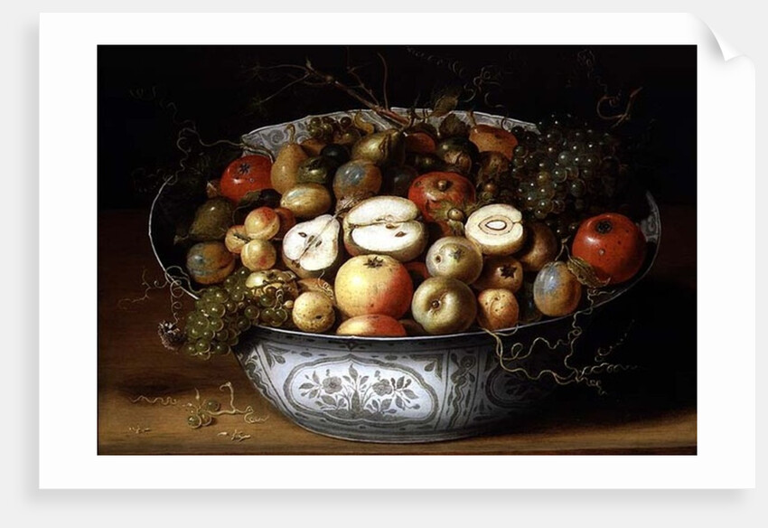 Still Life of Fruit in a Porcelain Bowl by Osias the Elder Beert
