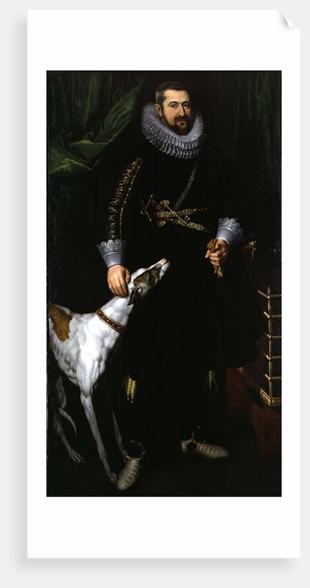 Portrait of a Gentleman said to be from the Coudenhouve Family of Flanders, c.1610-20 by Hispano-Flemish School