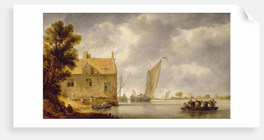Builders Repairing a House by a River by Bonaventura Peeters