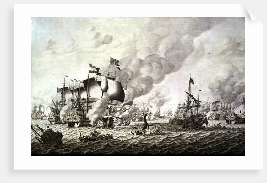 The Battle of La Hogue, 19-24 May 1692 by Adriaen or Abraham Salm