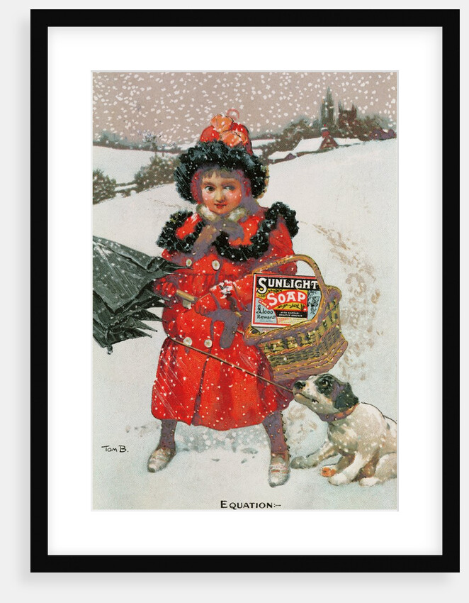 Equation - Labour Light, Clothes White = Sunlight Advertisement for Sunlight Soap by English School