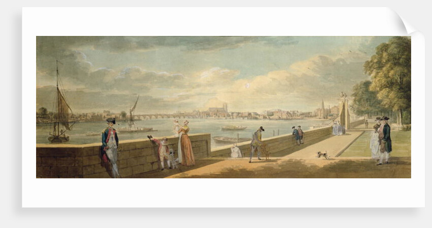 View towards Westminster from the Terrace of Somerset House by Paul Sandby