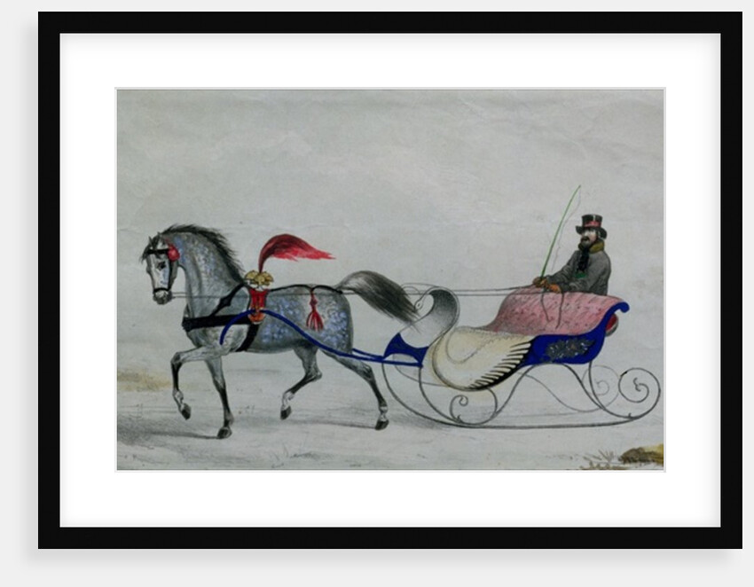 Horse Drawn Sleigh by School Russian