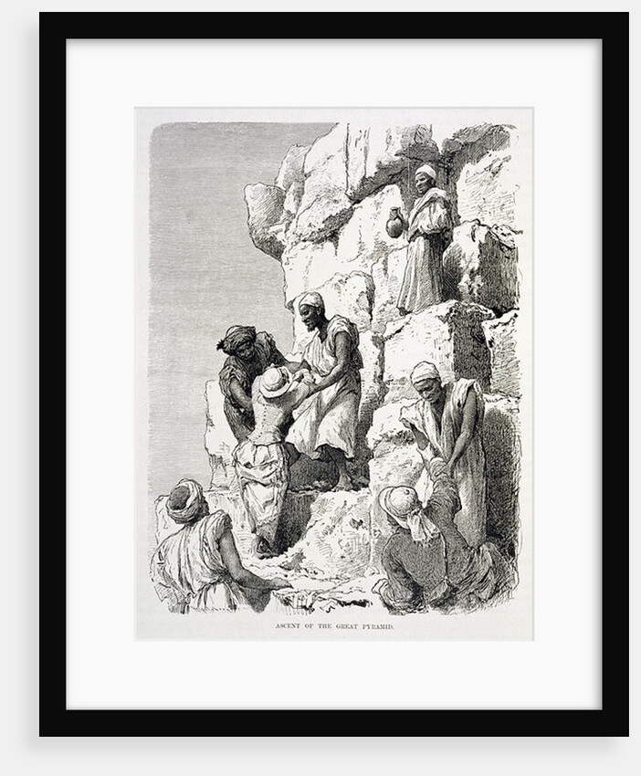 Ascent of the Great Pyramid, 19th century by Rudolf Carl Huber