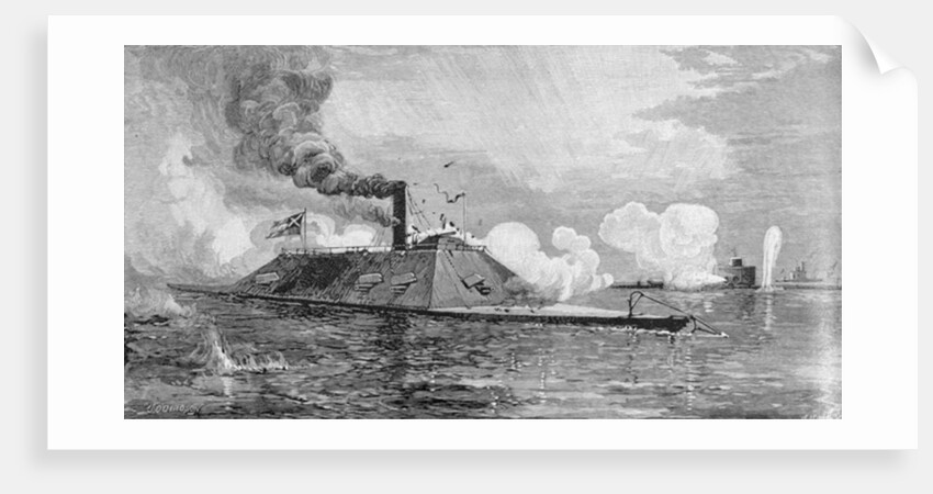 The monitor 'Weehawken' capturing the Confederate iron-clad ram 'Atlanta' Wassaw Sound, Georgia, 17th June 1863 by Julian Oliver Davidson