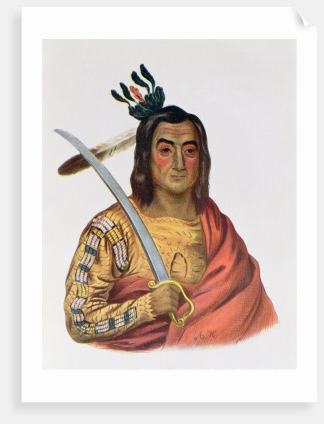 Mou-Ka-Ush-Ka or 'The Trembling Earth', a Yankton Sioux Chief by George Cooke