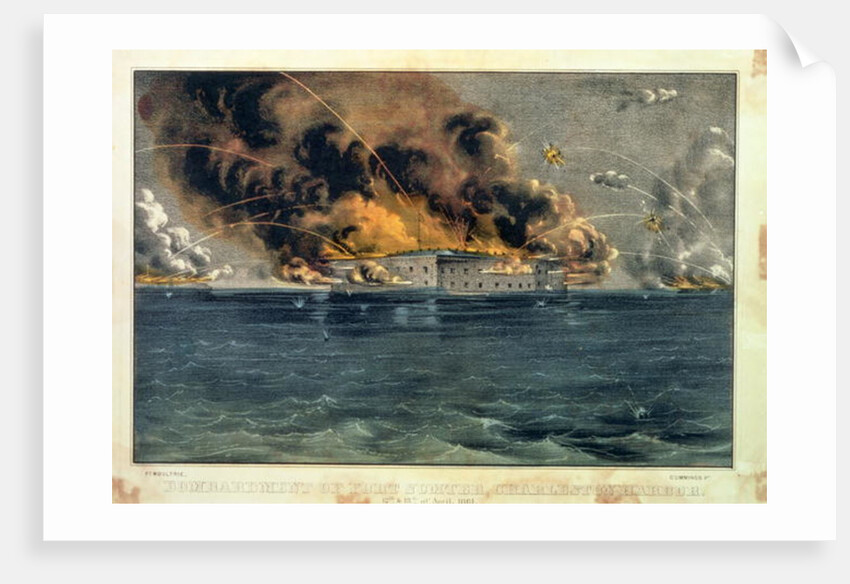 Bombardment of Fort Sumter, Charleston Harbour, 12th & 13th April 1861, pub. by Currier & Ives by American School