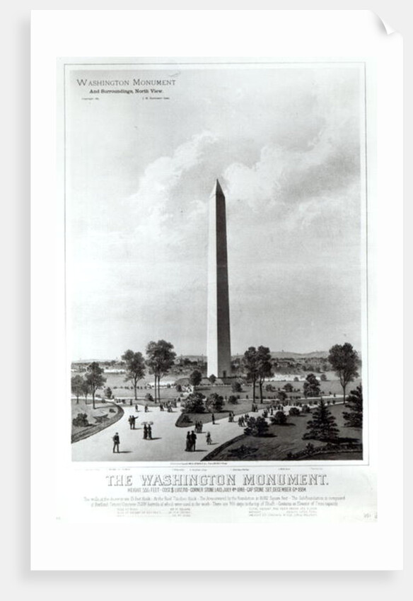 The Washington Monument and Surroundings, North View by American School