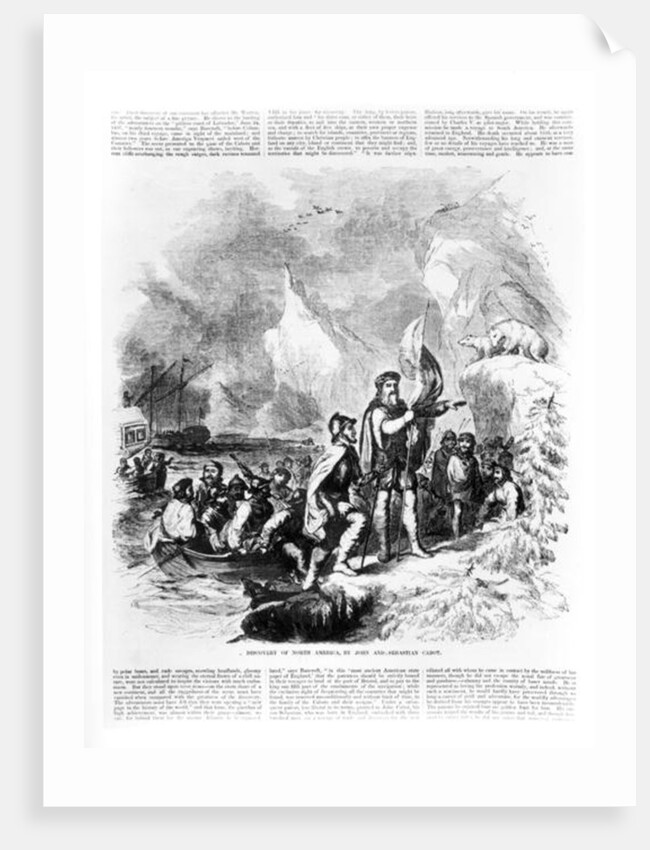 Discovery of America by John and Sebastian Cabot, 1497 by American School