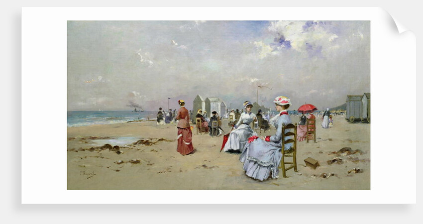 La Plage de Trouville by Paul Rossert
