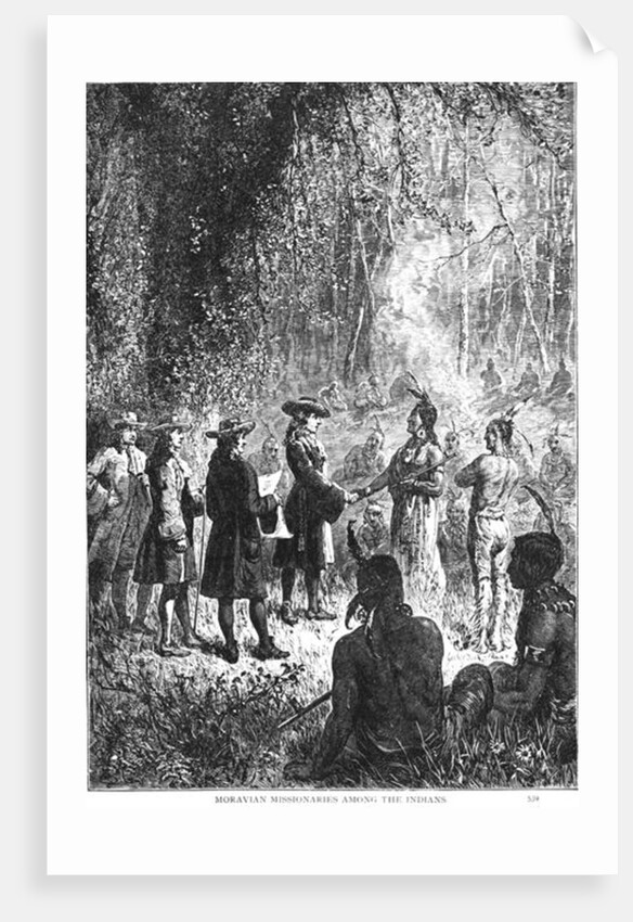 Moravian Missionaries Among the Indians by American School