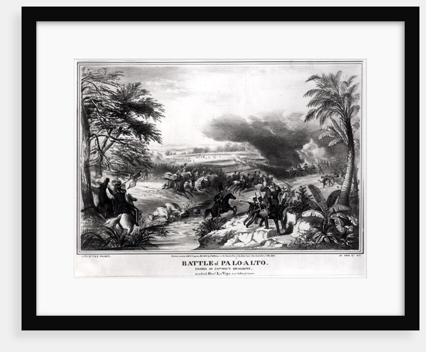 Battle of Palo Alto. Charge of Captain May's Dragoons in which General La Vega was taken prisoner, 8th May 1846 by American School