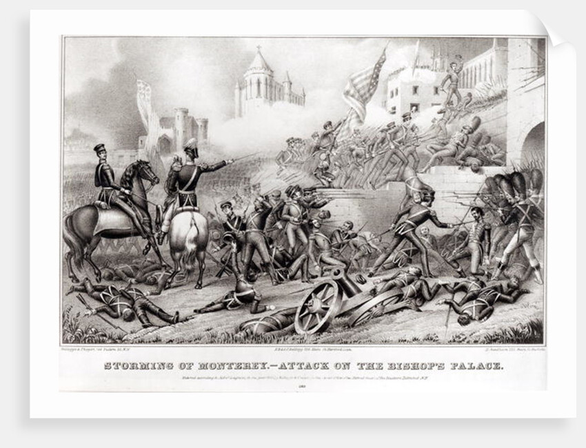 Storming of Monterey. Attack on the Bishop's Palace in 1846, 1847 by American School