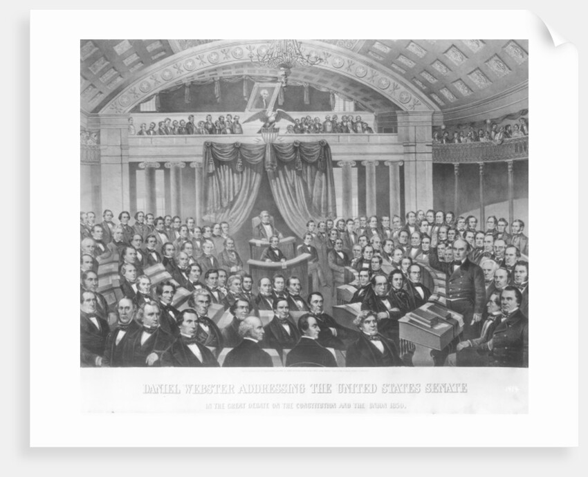Daniel Webster addressing the United States Senate, in the Great Debate on the Constitution and the Union in 1850, 1860 by American School