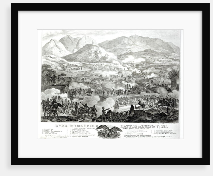 Ever Memorable Battle of Buena Vista, Fought on 22nd & 23rd February 1847, Between General Taylor and Santa Anna by American School