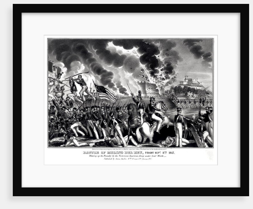 Battle of Molino del Rey, fought September 8th 1847, pub. by James Baillie, 1848 by American School